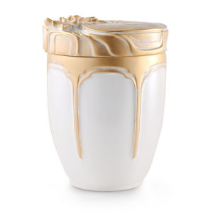 keramisch anhydriet urn wit goud (127)
