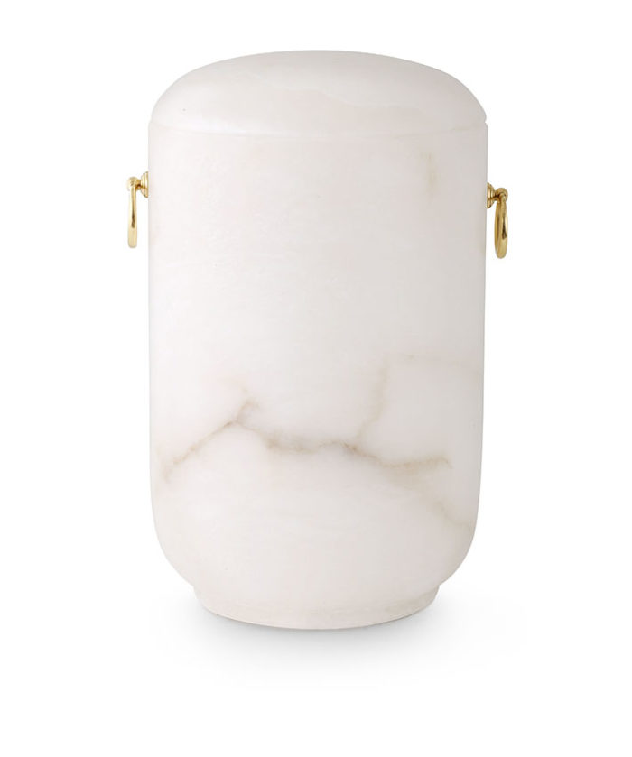 natuurstenen urn albast marmer wit (175)